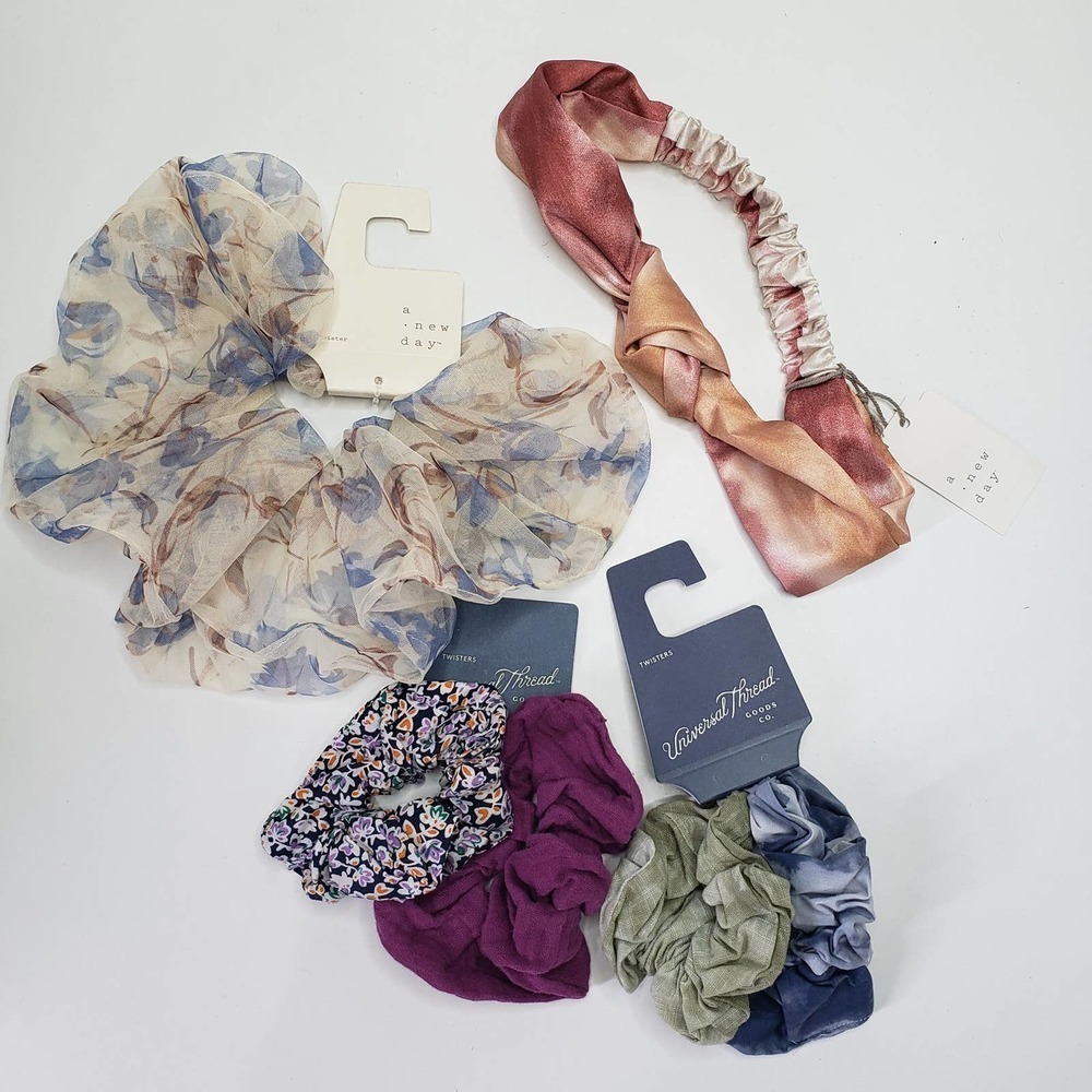 NEW 4pc Hair Bundle A New Day Universal Thread Scrunchie‎ Headband NWT